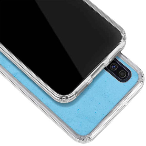 NHL Utah Mammoth Distressed Blue Galaxy A50 Clear Case
